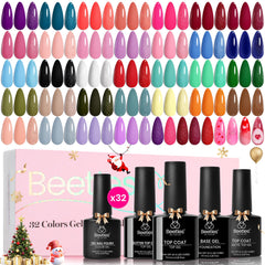 Beetles Gel Polish 32-colors swatches show vibrant winter shades for DIY nail art