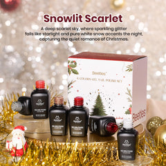 Beetles Gel Polish Christmas Set Glitter Red for bold holiday nails