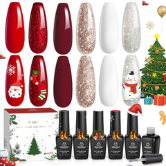 Beetles Gel Polish Christmas Set Snow White Sparkle for festive DIY manicure