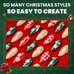 Beetles Gel Polish Christmas stickers snowmen design for cute seasonal nails.