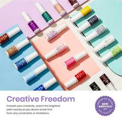 Beetles Gel Polish color liner collection offers vibrant shades for any design.