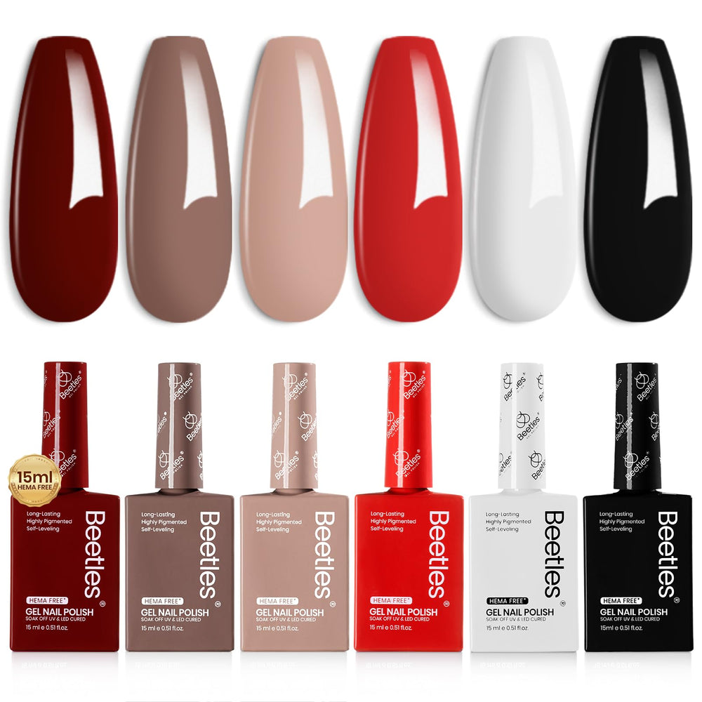 Beetles Gel Polish fall-winter set swatches show glossy holiday-ready color