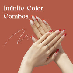 Beetles Gel Polish glossy finish provides long-lasting vibrant color on nails.