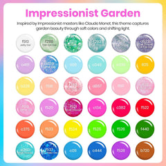 Beetles Impressionist Garden collection swatches show pastel manicure looks