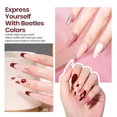 Beetles Gel Polish Kit snow white color for clean, classic manicure.