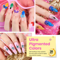 Beetles Gel Polish mixed rhinestones for creative nail art sparkle