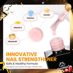 Beetles Gel Polish nail strengthener with hydrolyzed wheat protein supports nails.