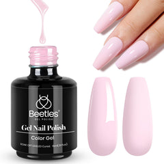 Beetles Gel Polish ia736 pink bottle showing long-lasting pastel color