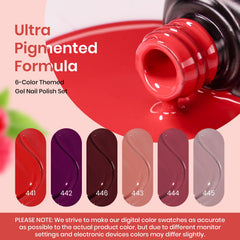 Beetles Gel Polish set 6pcs brown sangria for versatile day-to-night shades.