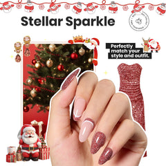 Beetles Glitter Nail Polish Set brush application demonstrating smooth, even coverage