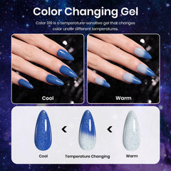 Beetles glitter phantom chameleon gel swatch captures shifting metallic sparkle.