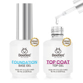 Beetles HEMA-free base coat visual shows smooth application and better adhesion.