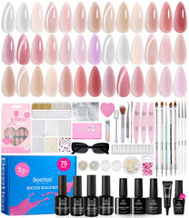 Beetles Jelly Gel Nail Polish Set box showcases a complete at-home kit for salon-quality nails.