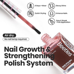 Beetles Jelly Nail Polish Set swatches reveal a soft pink-to-brown gradient for versatile looks.