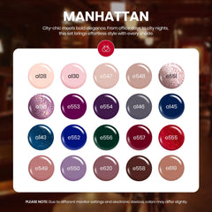Beetles Manhattan Collection color swatches for stylish nail design ideas.