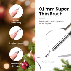 Beetles Metallic Gel Liner brush stroke view demonstrates smooth one-stroke coverage.