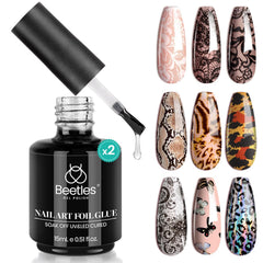 Beetles Nail Art Foil Glue Gel for foil transfer; quick, durable adhesion.