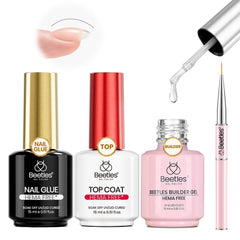 Beetles nail extension kit bottle glue — strong bond for durable press-on nails