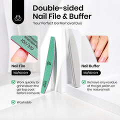 Beetles nail file 180/180 grit—refine edges for a salon finish