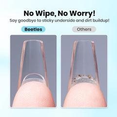 Beetles Nail Glue Gel hands-free no-wipe focus image supports easy manicures.