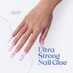 Beetles Gel Polish precision brush enables clean, quick glue application.