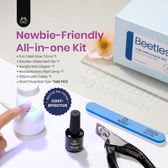 Beetles nail tips size chart 0-9 – quick size picking for precise fit.