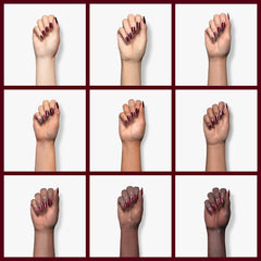 Beetles Oxblood Red gloss-finish-closeup reveals brilliant shine and lasting color.