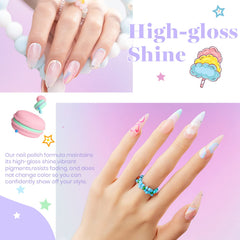 Beetles Pastel Gel Nail Polish blue swatch for vibrant all-season color.