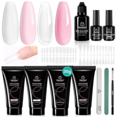 Beetles Poly Nail Extension Kit pink color swatch for at-home manicure convenience