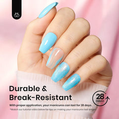 Beetles PMMA nail tips offer durable coverage for sturdy extended nails