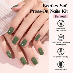 Beetles Press On Nails Funfetti kit colors glossy collection for quick stylish nail art