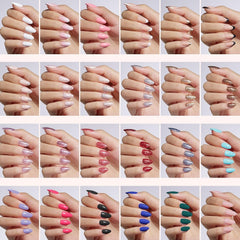 Beetles press on nails short almond nails ready for natural-looking wear.