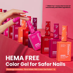 Beetles red gel nail polish bottle delivers bold burgundy shade for festive, durable color.