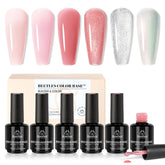 Beetles Rubber Base Gel Nude Pink pack for easy at-home manicures and base-to-color layering.