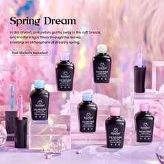 Beetles Shimmer Gel Nail Polish Set butterfly stickers add decorative flair.
