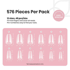 Beetles short coffin nail tips half-matte texture detail boosts grip.