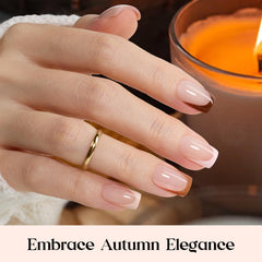 Beetles short square press-on nails offer quick brown style updates