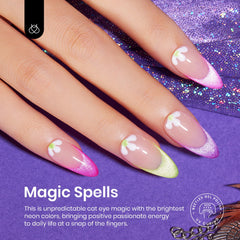 Beetles Neon gel nail color suitable for summer looks