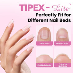 Beetles Tipex Lite 16 sizes nail tips case provides versatile fit