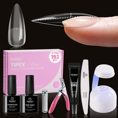 Beetles Tipex Lite Apex Nail Tips Kit contents showcase a complete at-home salon set for quick manicures