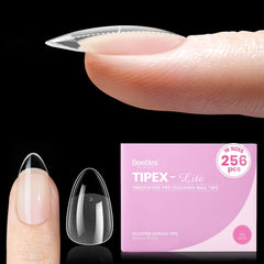 Beetles Tipex Lite apex nail tips packaging for quick home manicures
