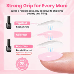 beetles Gel Polish short coffin tip in hand demonstrating size and scale