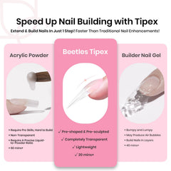 Beetles Tipex mini UV lamp used for quick curing of extensions.