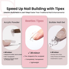 Beetles Tipex one-step nail building tips speed up manicures
