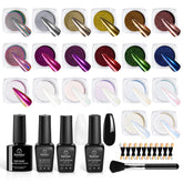 Beetles unicorn chrome powder kit with 20 jars creates a mirror finish for DIY nails