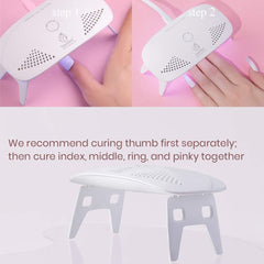 Beetles Gel Polish UV Nail Lamp offers wide nail space for full-hand or pedi.