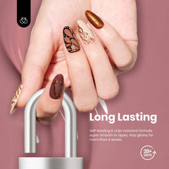 Beetles Warm Brown Shades Bottle: creates cozy, sophisticated nail looks at home.