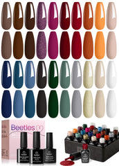 Beetles Winter Gel Nail Kit color palette with 20 shades for versatile nail art ideas