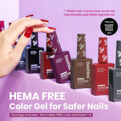 Beetles Winter Gel Nail Polish Set burgundy bottle highlights a deep shade for elegant hands.