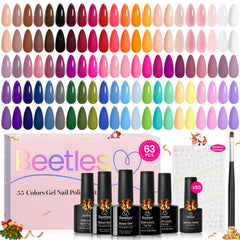 Beetles winter gel nail polish set packaging shows gift-ready presentation